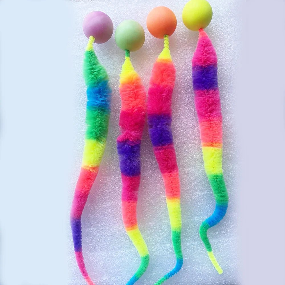Balle rebondissante colorée pour chats - L Univers Des Felins