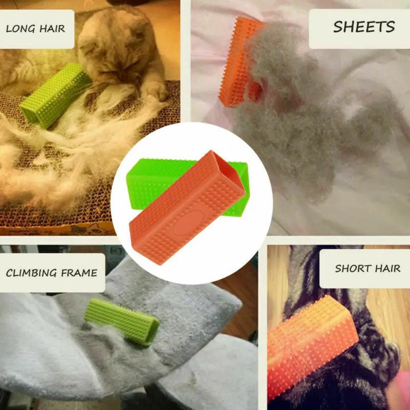 Brosse en silicone pour le nettoyage des poils d'animaux, efficace pour les poils de chat, outil de nettoyage en caoutchouc creux. - L Univers Des Felins