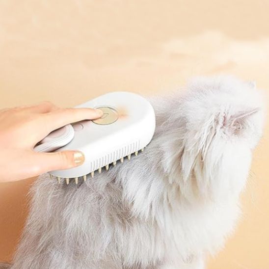 brosse pour chat grise