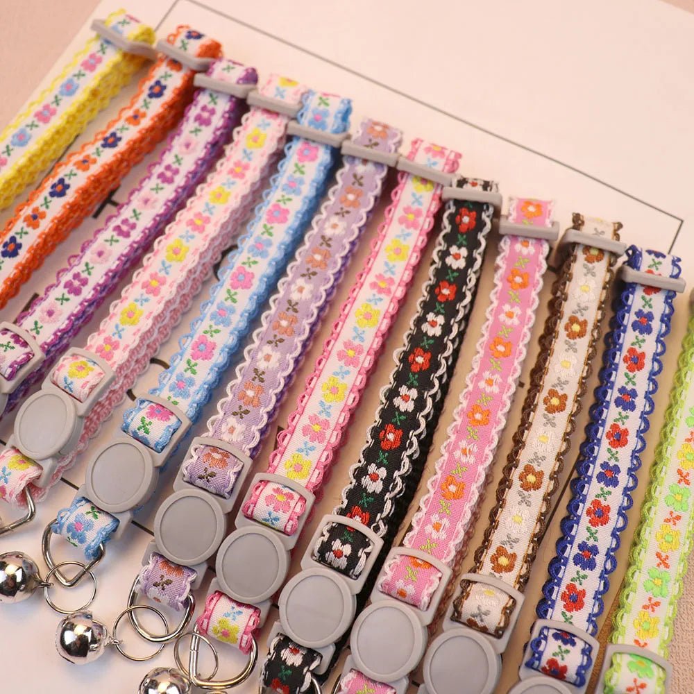 Collier pour chats tissé à la main au design vintage. - L Univers Des Felins