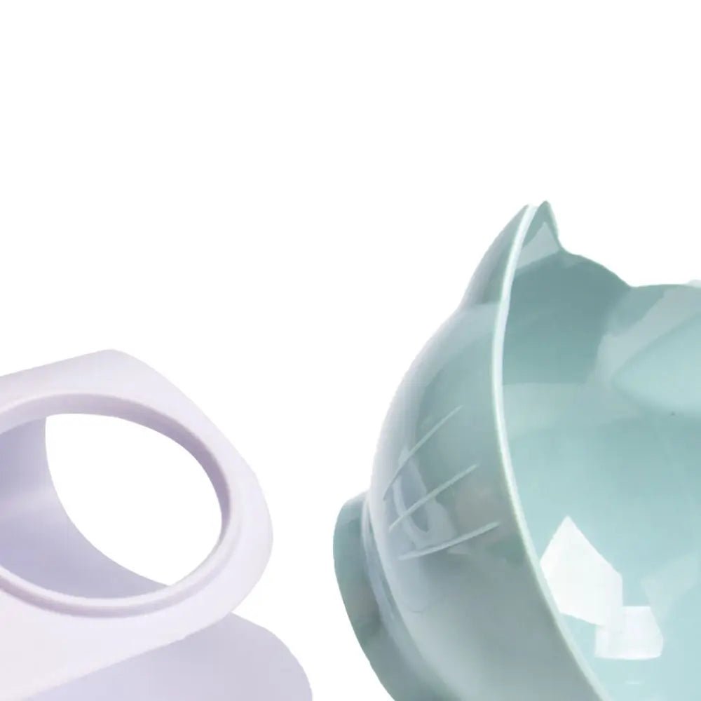 Gamelle double pour chat avec support incliné : design confortable et antidérapant. - L Univers Des Felins