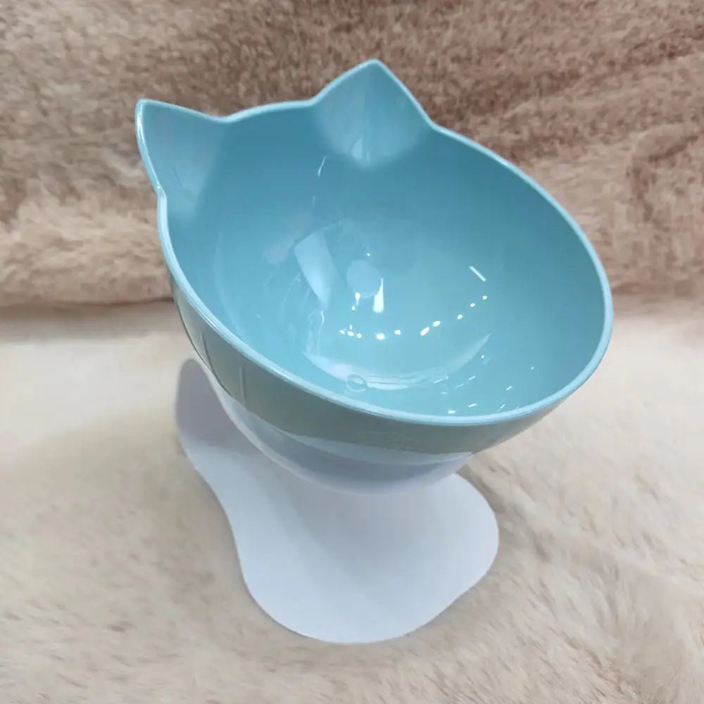 Gamelle double pour chat avec support incliné : design confortable et antidérapant. - L Univers Des Felins