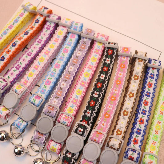 Collier pour chats tissé à la main au design vintage. - L Univers Des Felins