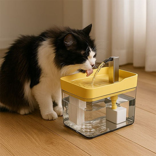 Fontaine à eau silencieuse pour chats, alimentée par USB - L Univers Des Felins